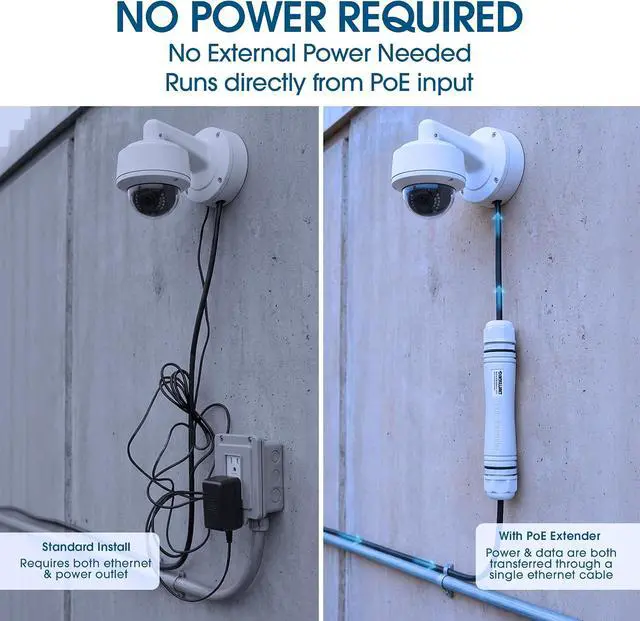 Alt view image 4 of 7 - Intellinet Outdoor PoE+ Extender Kit, 3280 Ft, 95W Input, IP67
