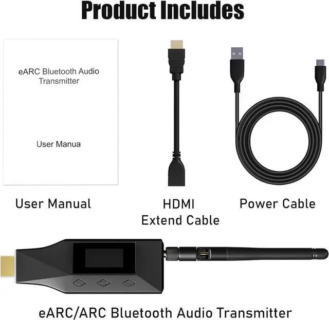 Alt view image 7 of 7 - Tendak eARC/ARC to Bluetooth Transmitter