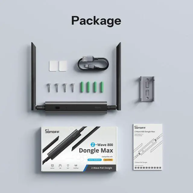 Alt view image 7 of 7 - SONOFF Z-Wave 800 PoE Dongle Max (Dongle-MZG23)
