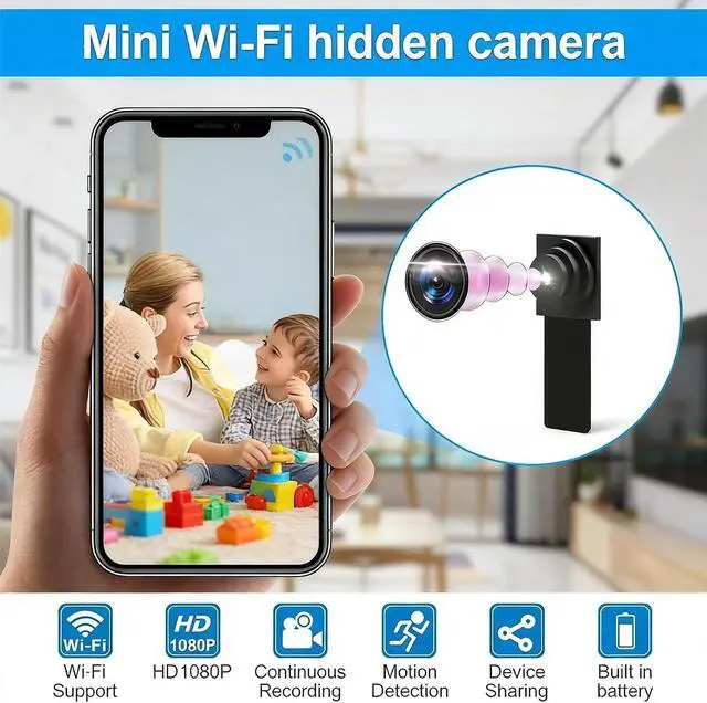 Alt view image 2 of 7 - PATTERSON Hidden Camera Spy Camera DIY - WiFi Customizable Wireless Security Camera with Remote Live View, Motion Detection & Alerts, Indoor Monitoring System for Home, Easy Setup