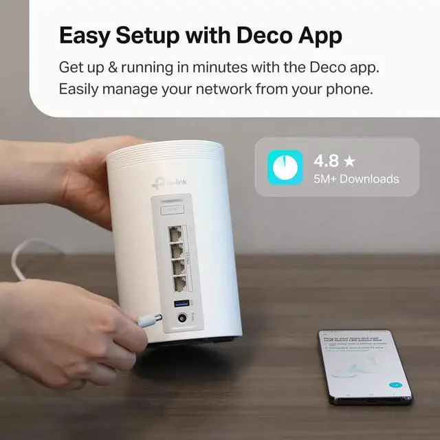 Alt view image 7 of 7 - TP-Link Deco 7 Pro BE63 Tri-Band WiFi 7 BE10000 Whole Home Mesh System- 6-Stream 10 Gbps, 4X 2.5G Ports Wired Backhaul, 4X Smart Internal Antennas, VPN, HomeShield, Free Expert Support (1-Pack)