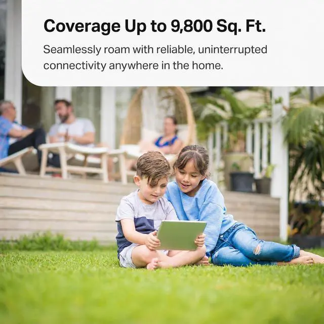 Alt view image 4 of 7 - TP-Link Deco 7 Pro Mesh Bundle - 3X BE10000 Tri-Band Indoor Units + 1x BE5000 Dual-Band Outdoor Unit, Covers up to 9,800 sq. ft., 2.5G Wired Backhaul, PoE+, IP65 - BE63 (3-Pack) + BE25 Outdoor