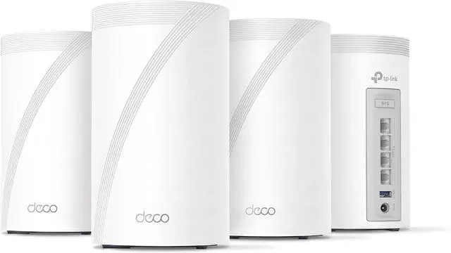 Main image of TP-Link Deco 7 Pro BE63 Tri-Band WiFi 7 BE10000 Whole Home Mesh System - 6-Stream 10 Gbps, Covers up to 9,300 sq. ft., 4x2.5G Ports Wired Backhaul, VPN, HomeShield, Free Expert Support (4-Pack)