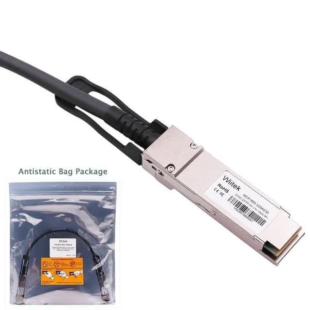 Alt view image 4 of 6 - 200GbE QSFP56 to QSFP56 PAM4 0.5m(1.67ft) Ethernet Passive Copper Twinax Cable, Compatible with Mellanox MCP1650-V00AE30, Ideal for NVIDIA DGX Spark Dual-System