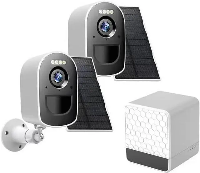 Main image of This 1440P Wireless Outdoor Camera Features a Low-Power Solar Panel,Supports 2K QHD 2.4GHz Wi-Fi,and Includes Functions Such as Spotlight Alarm,Motion Detection,Color Night Vision, and Two