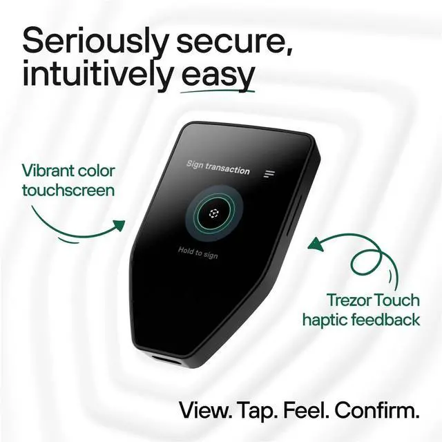 Alt view image 2 of 7 - Trezor Safe 5 Hardware Wallet with Keep Metal Seed Backup Bundle Touchscreen Crypto Security, Secure Element Protection & Cold Storage Recovery Kit