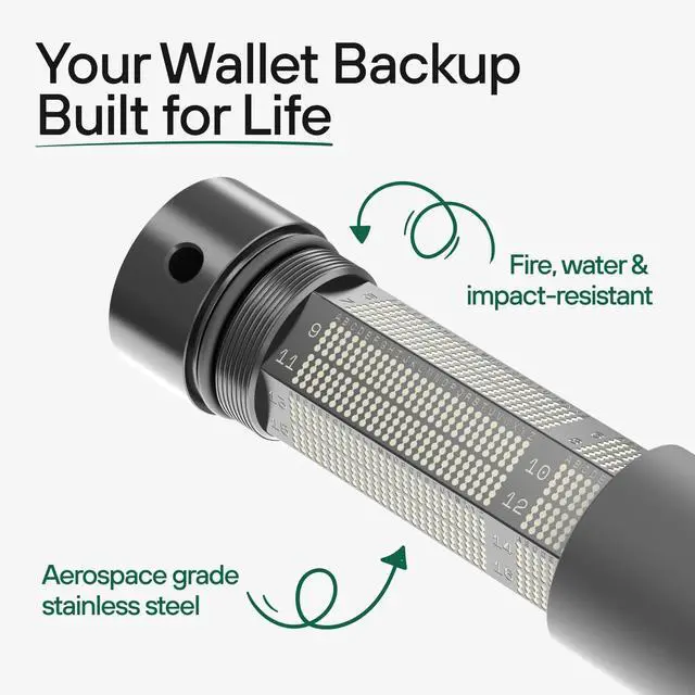 Alt view image 5 of 5 - Trezor Safe 7 Hardware Wallet with Keep Metal Seed Backup Bundle Touchscreen Crypto Security, Secure Element Protection & Cold Storage Recovery Kit (Charcoal Black)