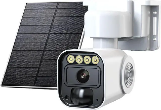 Main image of Wireless Outdoor Security Camera with Solar Panel Base,Solar-Powered Camera,Wireless 4G LTE Cellular Network,Mobile app Control,Automatic Human Detection,SD/Cloud Storage,Color Night Vision