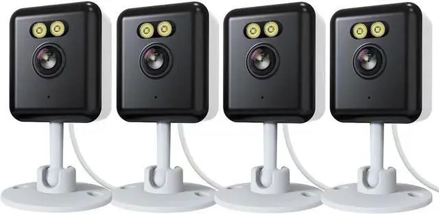 Main image of 4pcs Wireless Security surveillanceHousehold Indoor Camera Supported Infrared Night Vision,Alarm Camera Two-Way Voice intercom,2.4Ghz WiFi,1296P HD Night Vision,USB Power Supply,Suitable