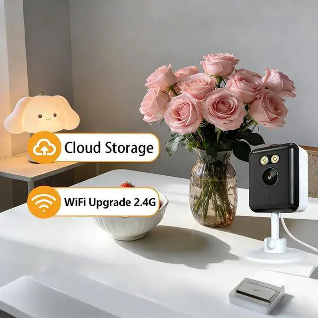Alt view image 2 of 7 - 4pcs Wireless Security surveillanceHousehold Indoor Camera Supported Infrared Night Vision,Alarm Camera Two-Way Voice intercom,2.4Ghz WiFi,1296P HD Night Vision,USB Power Supply,Suitable