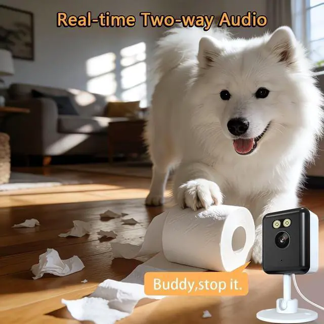 Alt view image 3 of 7 - 4pcs Wireless Security surveillanceHousehold Indoor Camera Supported Infrared Night Vision,Alarm Camera Two-Way Voice intercom,2.4Ghz WiFi,1296P HD Night Vision,USB Power Supply,Suitable