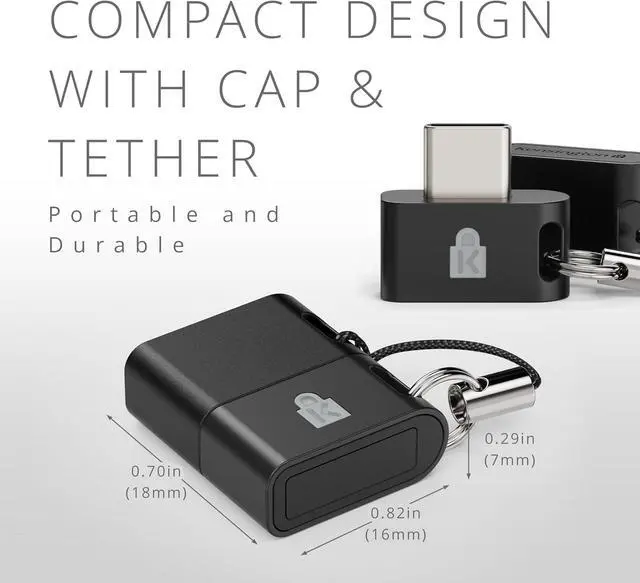 Alt view image 7 of 7 - VeriMark IT 2.0 USB-C® Fingerprint Key - Windows Hello & Windows Hello for Business, 360° Fingerprint Reader, Password-Free Login K64705WW