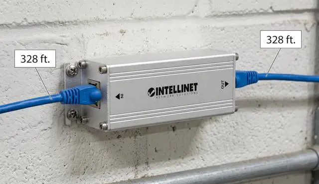 Alt view image 6 of 7 - Intellinet Gigabit PoE++ Extender Repeater, 802.3bt, 65W, IP30