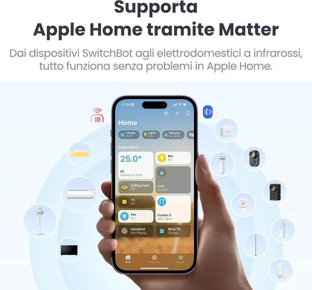 Alt view image 4 of 7 - SwitchBot Smart mmWave Radar Motion Sensor, Bluetooth Presence Sensor with Dynamic Detection & Zone Positioning, Compatible with Alexa, HomeKit & Apple Home (Presence Sensor&Hub Mini Matter)
