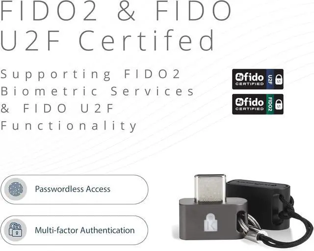 Alt view image 3 of 7 - VeriMark Guard 2.1 USB-C Fingerprint Security Key