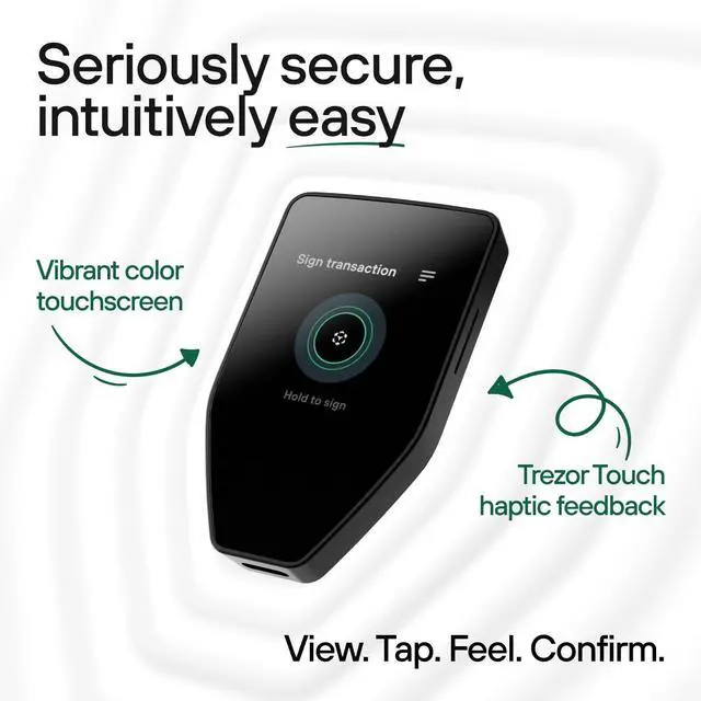 Alt view image 2 of 7 - Trezor Safe 5 Hardware Wallet with Keep Metal Seed Backup Bundle Touchscreen Crypto Security, Secure Element Protection & Cold Storage Recovery Kit