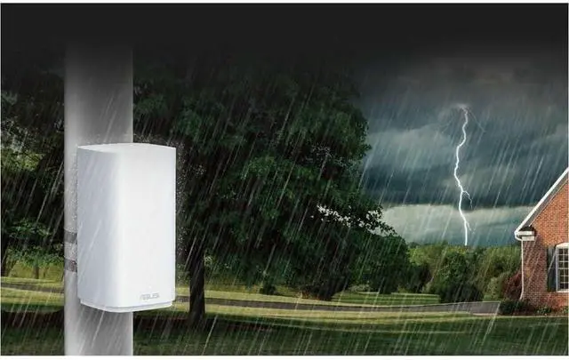 Alt view image 3 of 4 - Asus ZenWiFi BD5 Outdoor (W-1-PK) Wi-Fi 7 IEEE 802.11 a/b/g/n/ac/ax/be Ethernet Wireless Router - Dual Band - 2.40 GHz ISM Band - 5 GHz UNII - 2 x Antenna (2 x Internal) - 625 MB/s Wireless Speed
