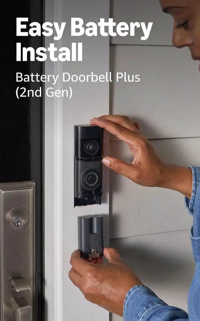Alt view image 5 of 6 - Ring Battery Doorbell Plus (newest model), Nickel Silver with Floodlight Cam, Wired (newest model), White, Window & Door Sensor 6-Pack, and Motion Detector 2-Pack