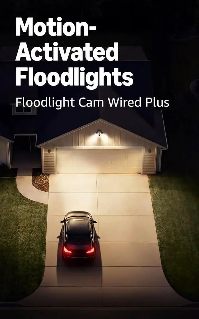Alt view image 5 of 6 - Ring Battery Doorbell Plus (newest model), Nickel Silver with Floodlight Cam Wired Plus, White