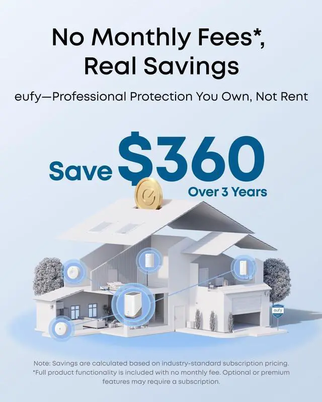 Main image of eufy Alarm System 8-Piece Kit with Homebase 3, Wireless Smart Home or Business Security System, Expandable, Easy Setup, App Control, No Monthly fee