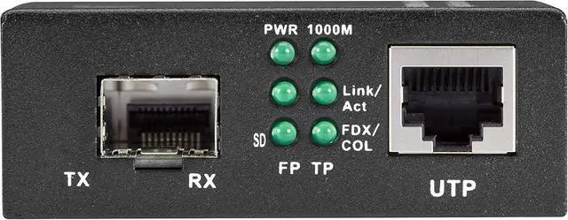 Alt view image 2 of 4 - Black Box Gb ETH MED Conv 10/100/1000-Mbps COP to 1000-Mbps Fiber SFP