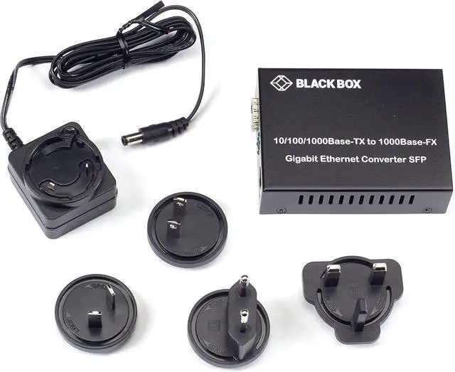 Alt view image 4 of 4 - Black Box Gb ETH MED Conv 10/100/1000-Mbps COP to 1000-Mbps Fiber SFP