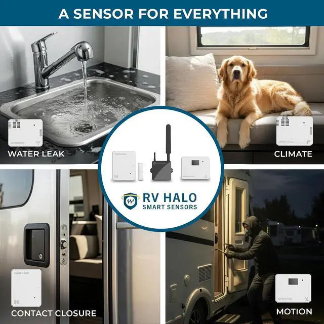 Alt view image 4 of 7 - Winegard HS-PIR1 RV Halo Motion Sensor - Bluetooth Connectivity - PIR Detection CR123A Battery Powered - Compact - White