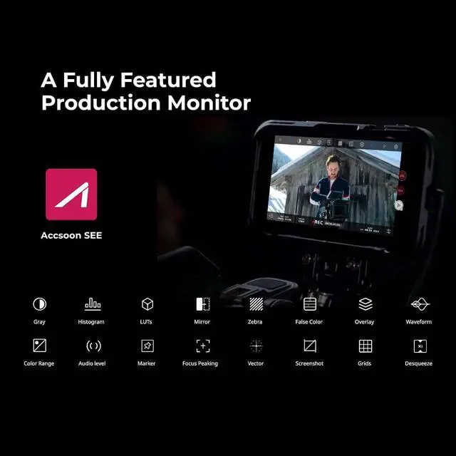 Alt view image 6 of 7 - Accsoon SeeMo 4K HDMI Video Transmission System for i-Phone iPad 4K30 fps/1080 60fps Turn iOS into Camera Field Monitor for Video Monitoring/Recording/Reviewing/Sharing/Professional Video Production