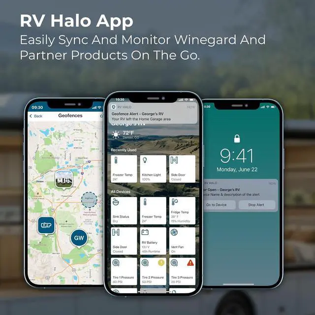 Alt view image 6 of 7 - Winegard HS-PIR1 RV Halo Motion Sensor - Bluetooth Connectivity - PIR Detection CR123A Battery Powered - Compact - White