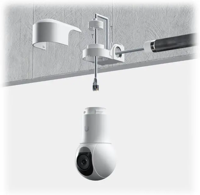 Alt view image 5 of 5 - Ubiquiti G6/G5 PTZ Conduit Camera Mounting Bracket White - UACC-G5-PTZ-CA