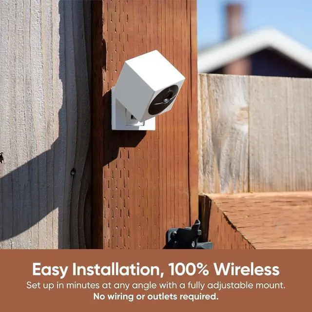 Alt view image 2 of 6 - WYZE Cam Outdoor Starter Bundle v2 (Includes Base Station and 1 Cam) and Security Stickers, Battery Powered, 1080p HD, IP65 Rated, Color Night Vision