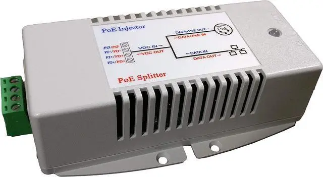 Main image of Gigabit Passive PoE Injector/Splitter, 12 to 57V, 4 Pair Power up to 150W, -40 to +70C Operating Temp, 1245(V+), 3678(V-)