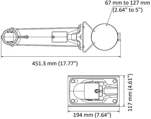 Alt view image 5 of 6 - DS-1602ZJ-pole 67-127mm Wall Mounting Aluminum Bracket for Security PTZ Camera CCTV Surveillance System White