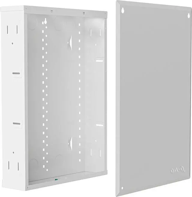 Alt view image 2 of 7 - Legrand On-Q 20 Structured Media Enclosure + 8-Port Cat6 Network Interface Module in-Wall Network Panel with Ethernet Distribution for Structured Wiring