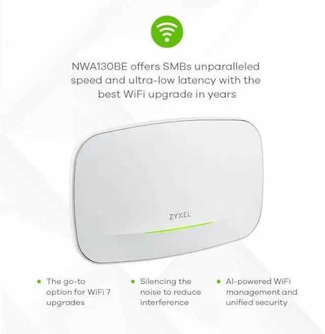 Alt view image 7 of 7 - Zyxel Nebula SMB Plus Kit, WiFi 7 BE11000 Tri-Band Access Point, 2.5G Multi-Gig PoE++ Switch, Security Firewall, Next-Gen Cloud-Managed Network Bundle for Growing Businesses