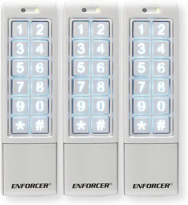 Main image of Seco-Larm SK-2323-SDQ Pack of 3 Weatherproof Digital Access Keypads, Mullion-Style, 1010 User Codes, Dual 1A Form C Relays, Weather-Resistant, 2 Multi-Colored Status LEDs, Optical Tamper Sensor