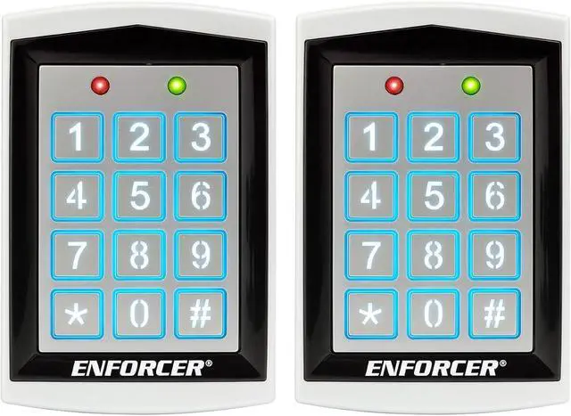Main image of Seco-Larm SK-1323-SPQ Pack of 2 Enforcer Standalone Proximity Card Reader and Keypad, Access Control System, 1000 Users Capacity, 26-bit Output, Backlit Keys, IP66, Adjustable Relay Output, 12-24V DC