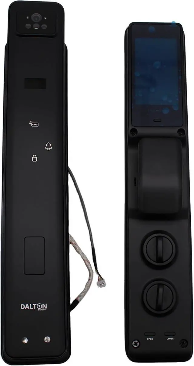 Alt view image 4 of 6 - Dalton P90 Smart Lock - 3D Face & Finger Vein Recognition, Fingerprint, WiFi, PIN Code, IC Card, Key, Alexa/Google Compatible, Anti-Pry Alarm, Durable Aluminum Alloy - Black