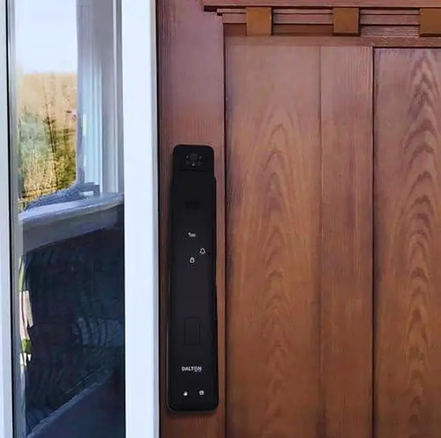 Alt view image 5 of 6 - Dalton P90 Smart Lock - 3D Face & Finger Vein Recognition, Fingerprint, WiFi, PIN Code, IC Card, Key, Alexa/Google Compatible, Anti-Pry Alarm, Durable Aluminum Alloy - Black