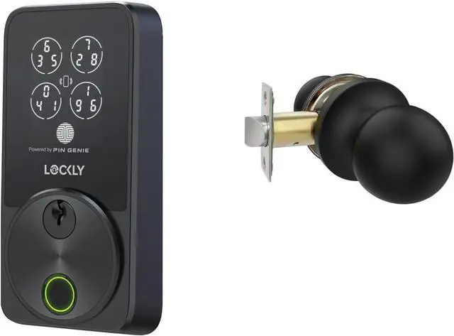 Main image of Lockly Secure Pro Smart Door Lock and Doorknob,Fingerprint Keyless Entry Door Lock,Apple Home Key Compatible,Auto Lock, App Remote Control,IP65 Waterproof