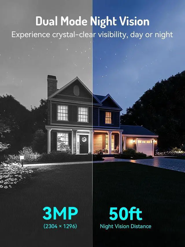 Alt view image 7 of 7 - blurams 2Pack Solar Outdoor Camera Wireless, 2K 360° PTZ Security Cameras Wireless Outdoor with Human Auto Tracking, IR/Color Night Vision, Battery Powered, 2.4GHz Only