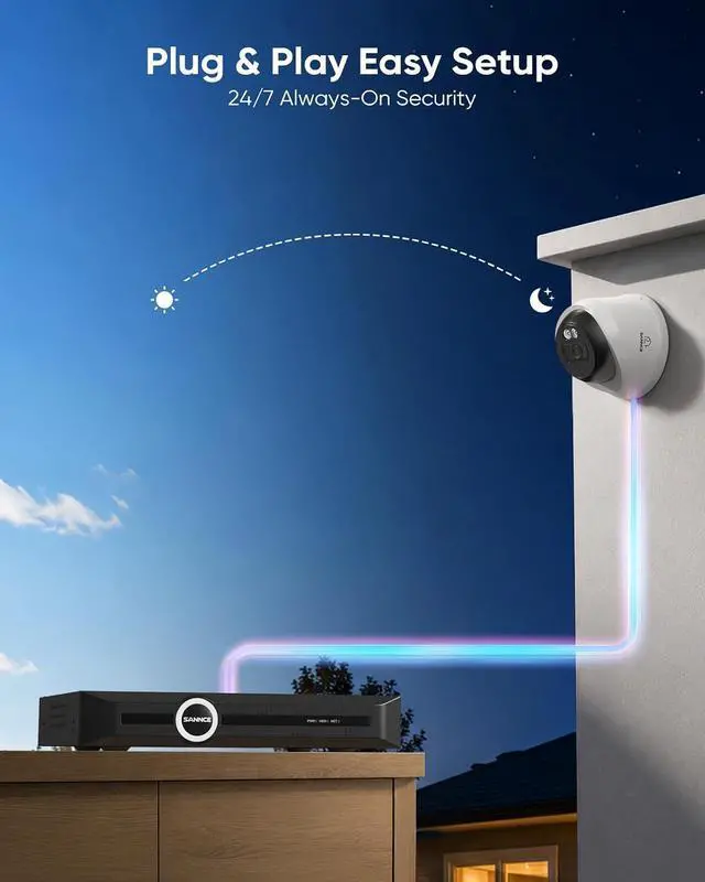 Alt view image 7 of 7 - SANNCE 4K PoE Security Camera System - NVR with 4PCS Dome Cameras(2TB HDD)