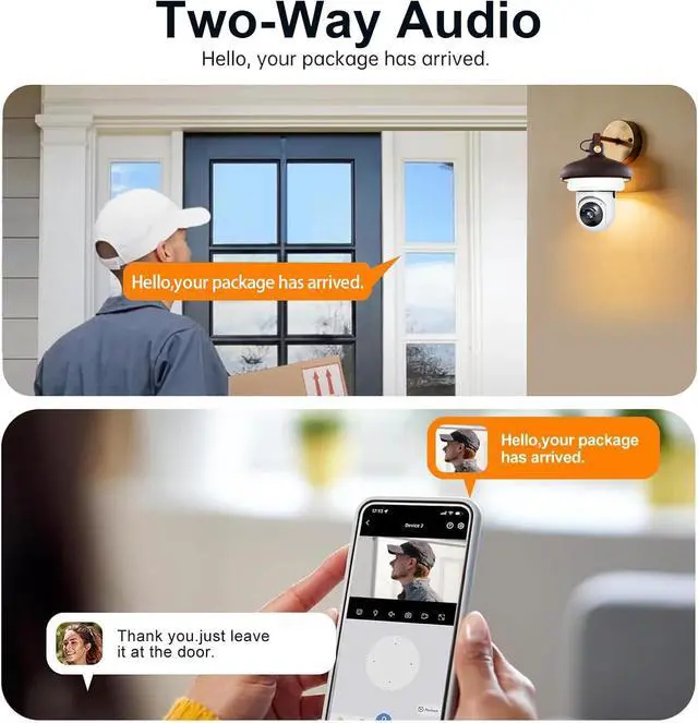 Alt view image 2 of 7 - 3Pcs Light Bulb Camera 1080P Full-Color Night Vision, Motion Detection & Alarm Notifications Two-Way Audio, Alexa Compatibility & Cloud Storage Support Porch Lighting