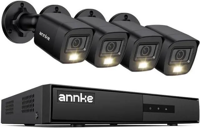 Main image of ANNKE 5MP Wired Security Camera System, 8CH 3K Lite H.265+ DVR with AI Human/Vehicle Detection, 4X 3K CCTV Bullet Analog Cams, One-Way Audio, Smart Dual Light, Easy Remote Access, NO HDD, IP67, Black
