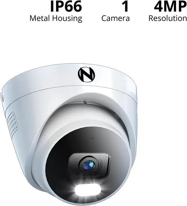 Alt view image 2 of 4 - Night Owl 2K (4MP) Wired IP Metal Turret Camera with 2-Way Audio