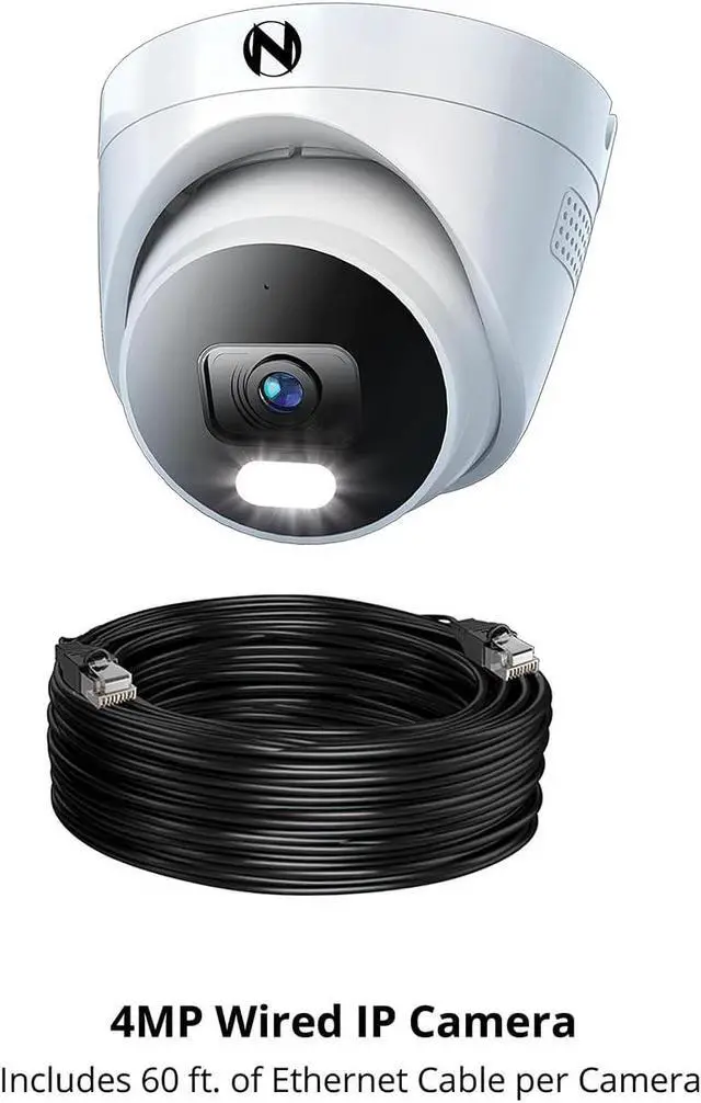 Alt view image 4 of 4 - Night Owl 2K (4MP) Wired IP Metal Turret Camera with 2-Way Audio