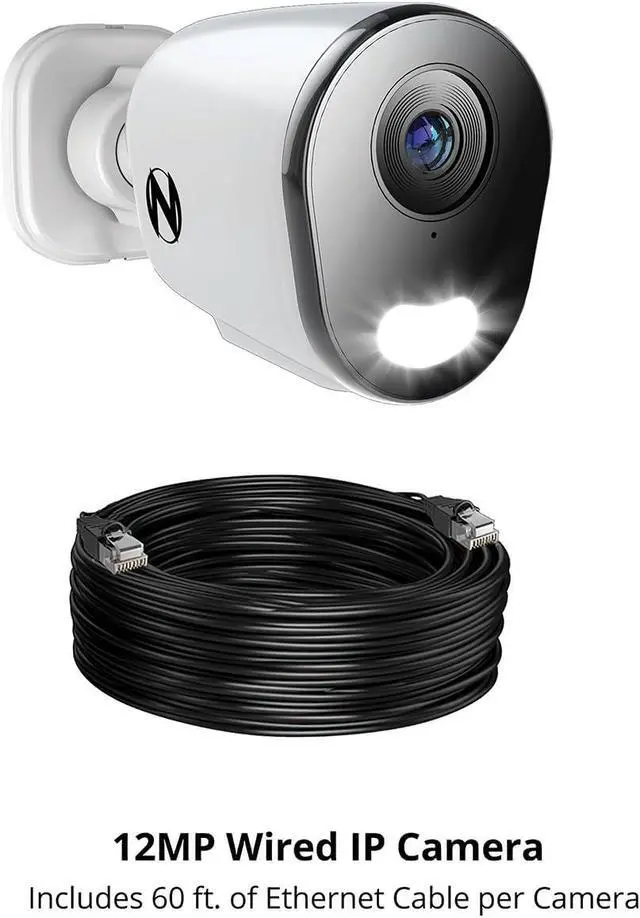 Alt view image 4 of 5 - Night Owl 4K+ (12MP) Wired IP Metal Bullet Security Camera with 2-Way Audio, Indoor/Outdoor Add-On Camera for Compatible NVR Systems