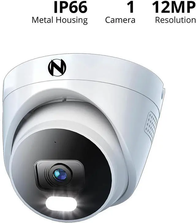 Alt view image 2 of 4 - Night Owl 4K+ (12MP) Wired IP Metal Dome Security Camera with 2-Way Audio, Indoor/Outdoor Add-On Camera for Compatible NVR Systems