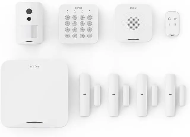 Main image of ANNKE 9-Piece All-in-One Wireless Alarm System, Home & Business Security System with 24/7 Monitoring, Flexible DIY Wireless Security, Simple Setup, Mobile App Control, No Monthly Fee