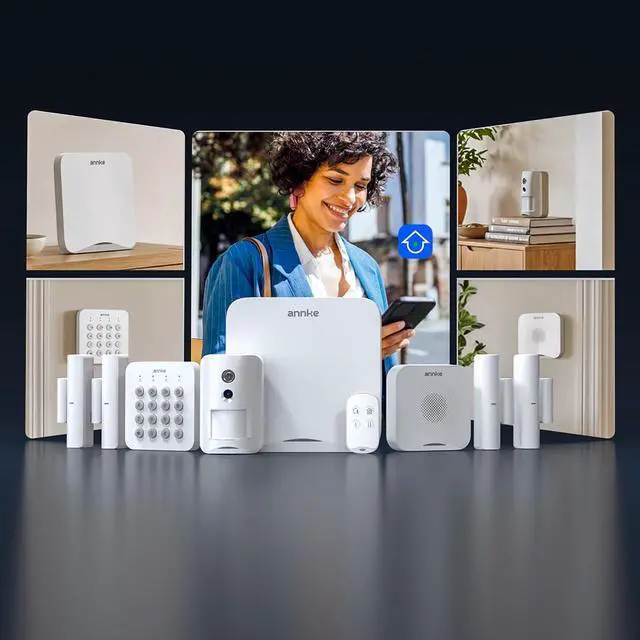 Alt view image 2 of 7 - ANNKE 9-Piece All-in-One Wireless Alarm System, Home & Business Security System with 24/7 Monitoring, Flexible DIY Wireless Security, Simple Setup, Mobile App Control, No Monthly Fee